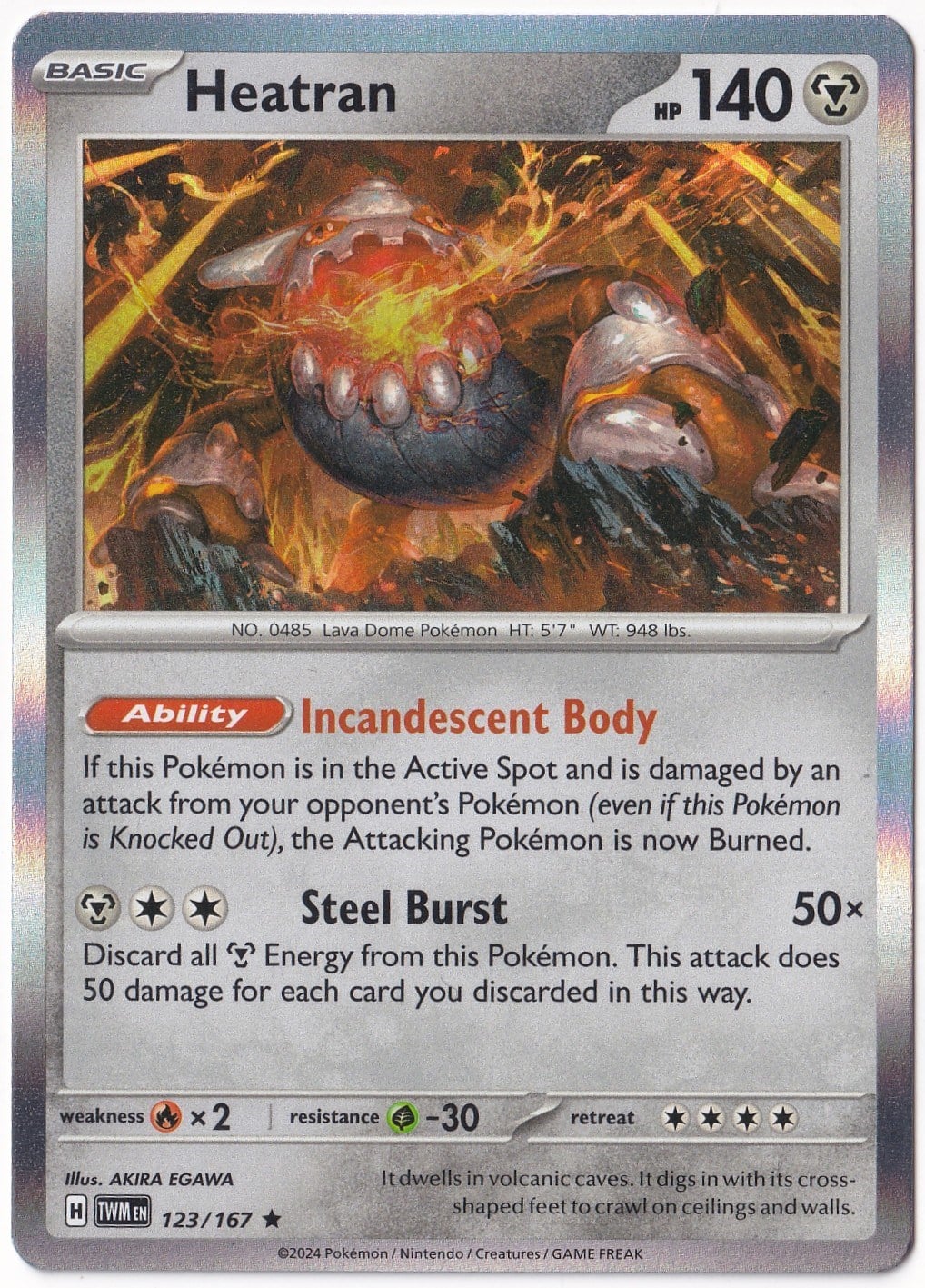 Twilight MasqueradeHeatran 123/167 - Twilight Masquerade - Pokemon Kartı (Mint)