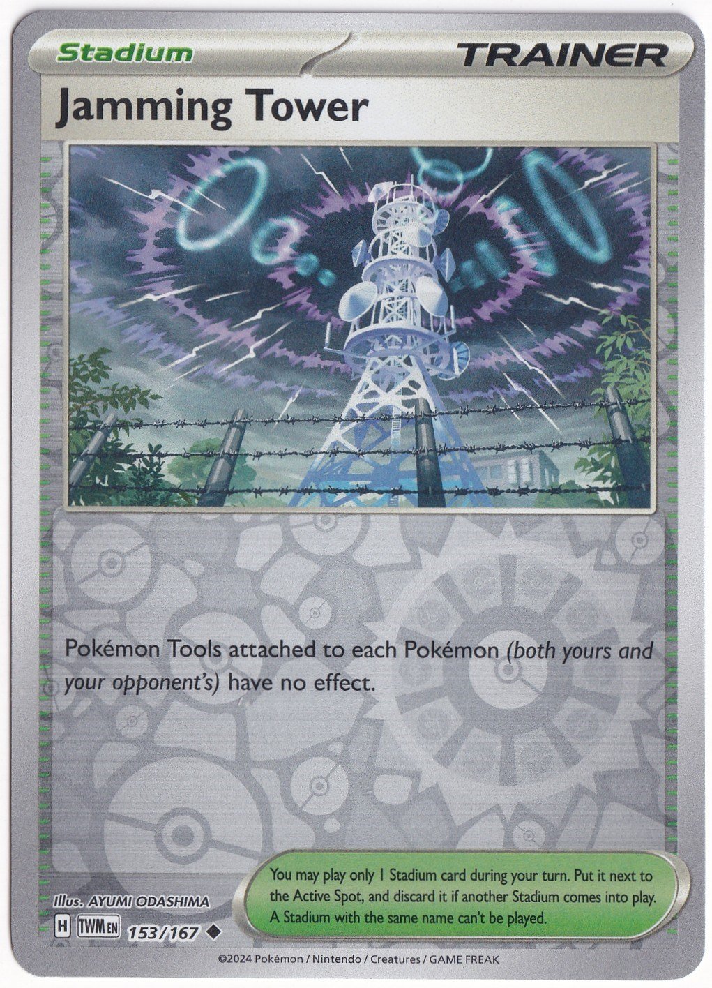 Twilight MasqueradeJamming Tower [Reverse Holo] 153/167 - Twilight Masquerade - Pokemon Kartı (Mint)