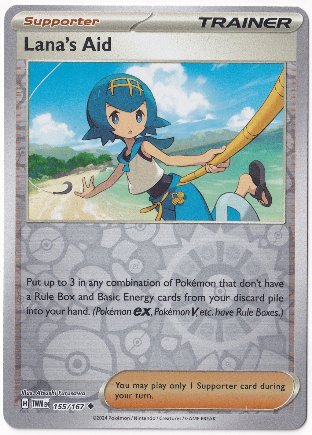 Twilight MasqueradeLana's Aid [Reverse Holo] 155/167 - Twilight Masquerade - Pokemon Kartı (Mint)