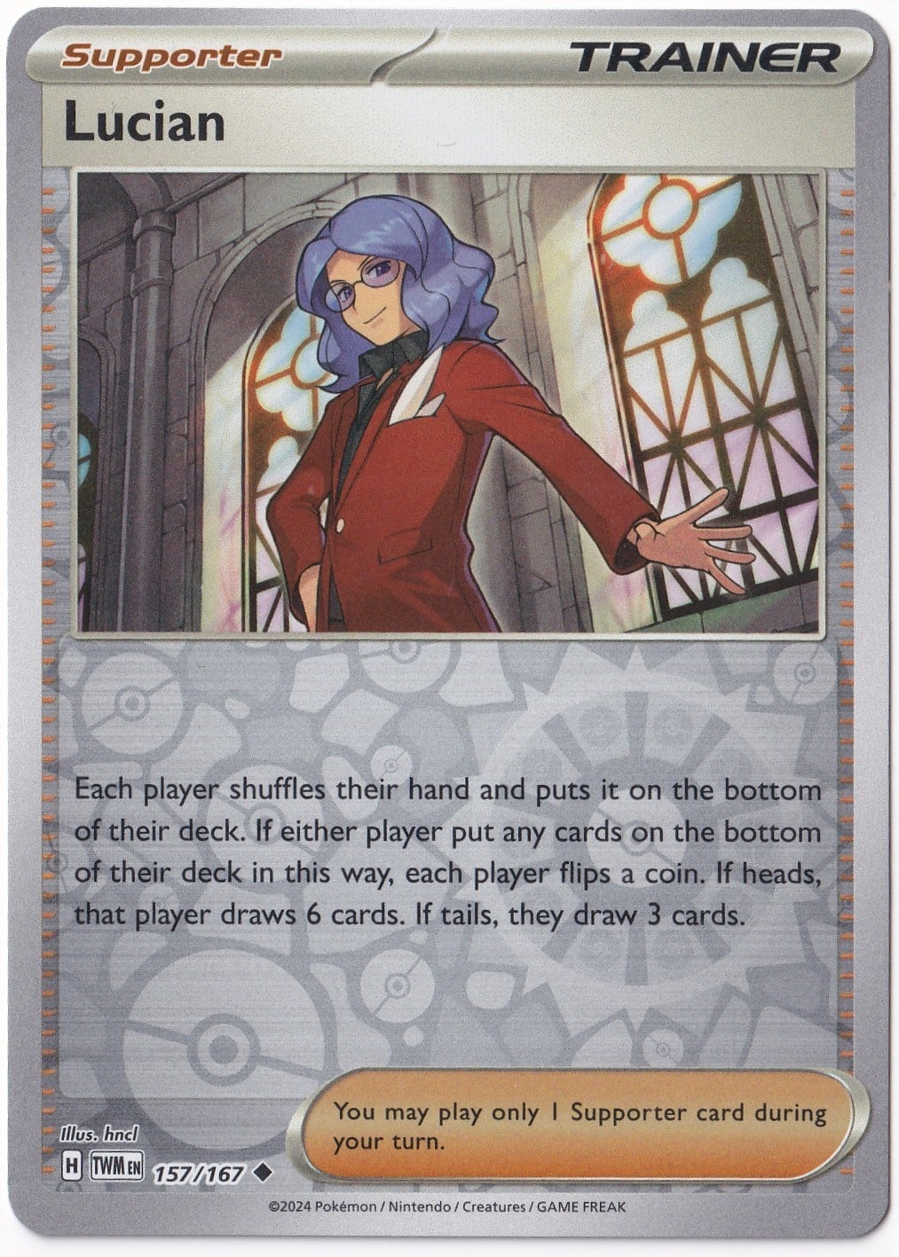 Twilight MasqueradeLucian [Reverse Holo] 157/167 - Twilight Masquerade - Pokemon Kartı (Mint)