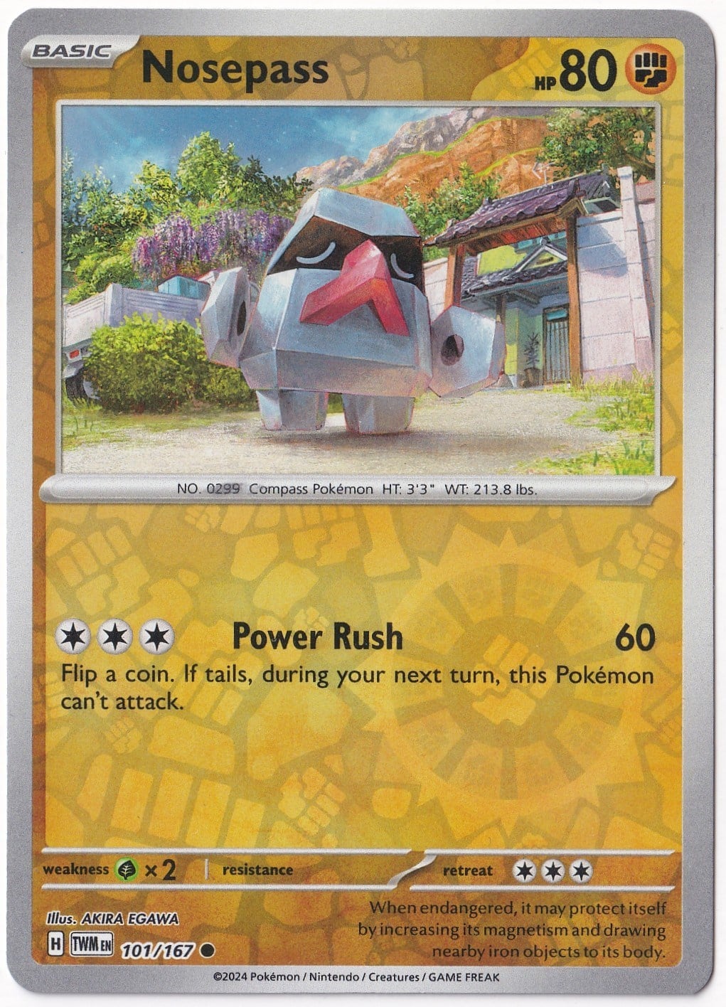 Twilight MasqueradeNosepass [Reverse Holo] 101/167 - Twilight Masquerade - Pokemon Kartı (Mint)