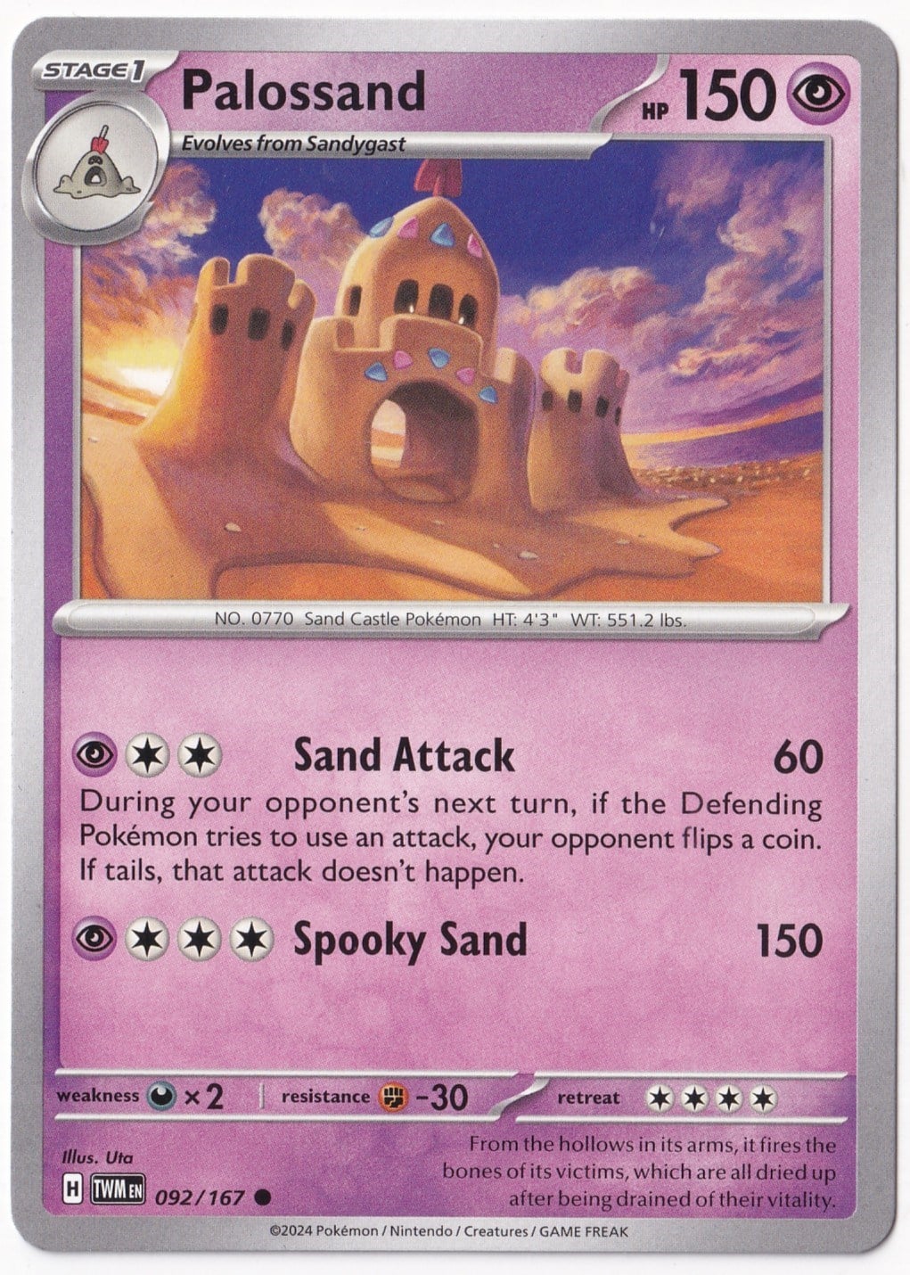 Twilight MasqueradePalossand 092/167 - Twilight Masquerade - Pokemon Kartı (Mint)
