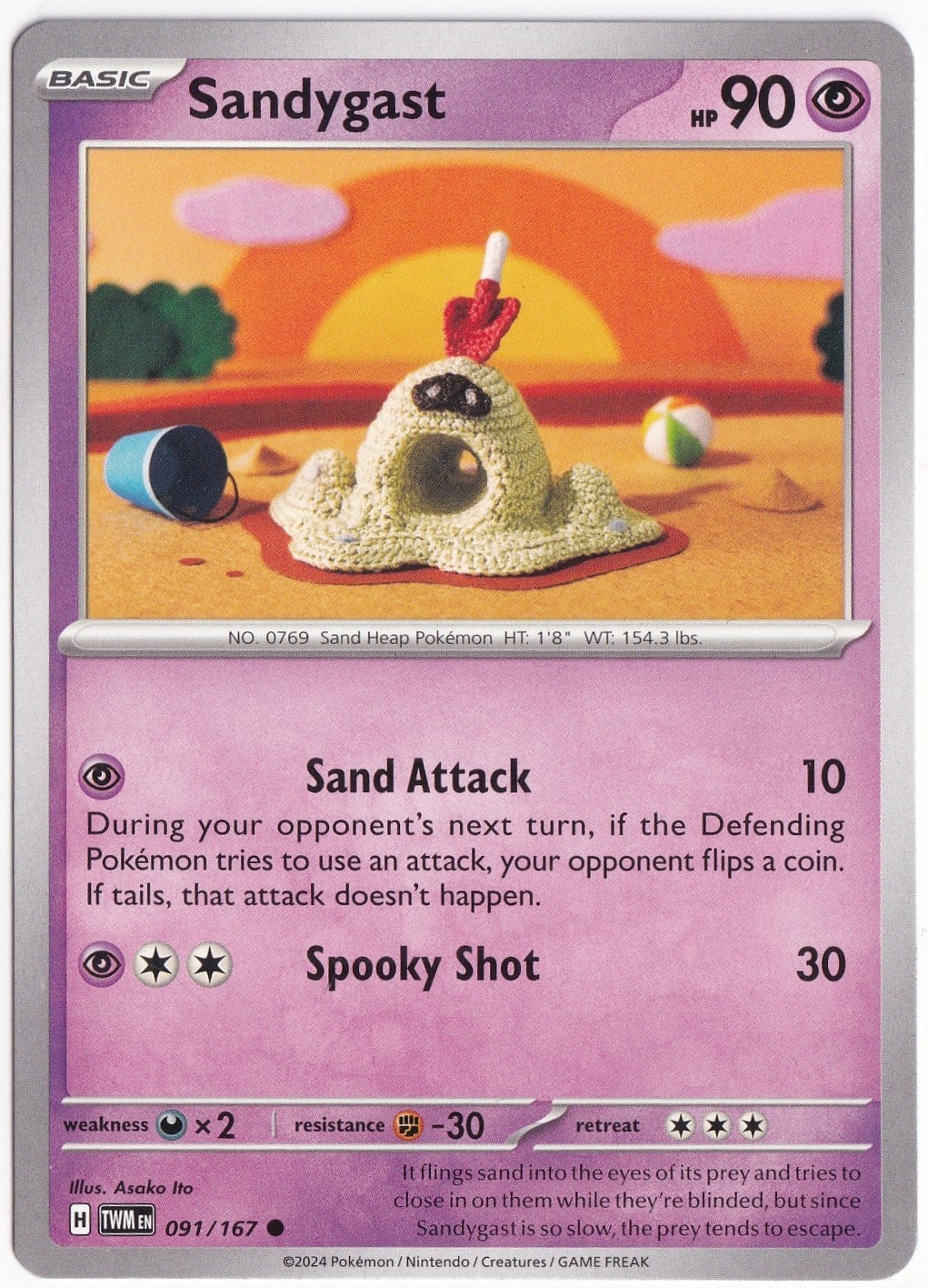 Twilight MasqueradeSandygast 091/167 - Twilight Masquerade - Pokemon Kartı (Mint)