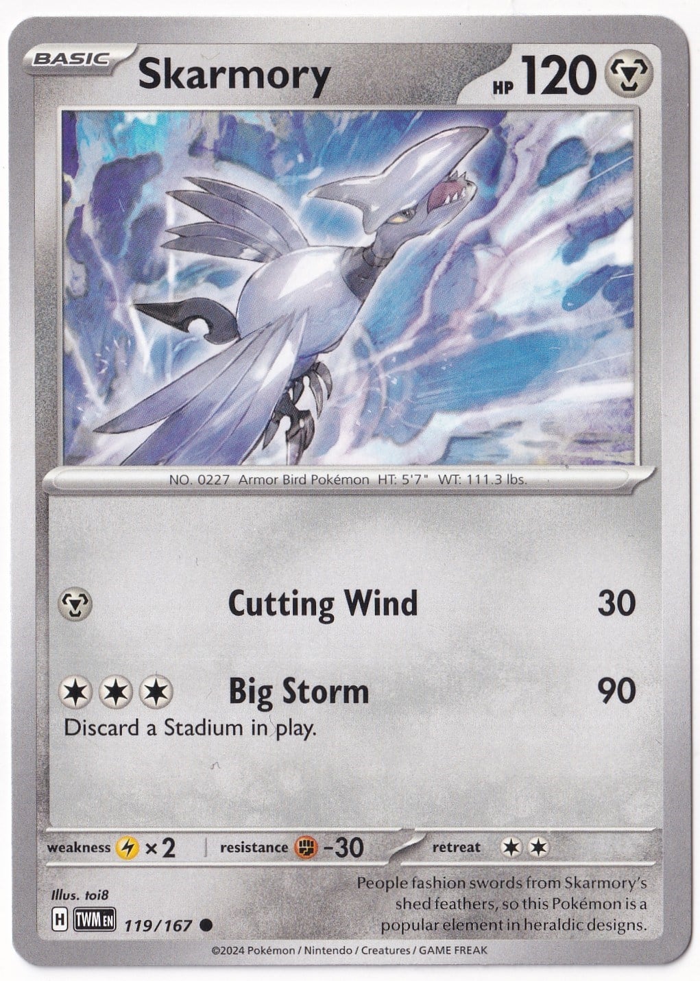 Twilight MasqueradeSkarmory 119/167 - Twilight Masquerade - Pokemon Kartı (Mint)