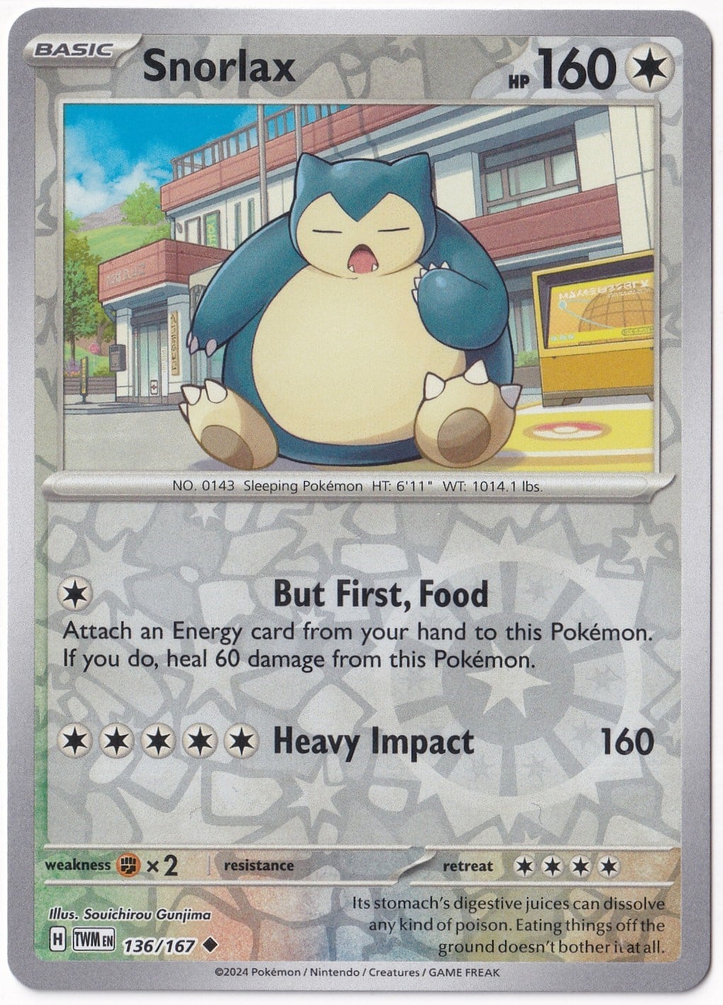 Twilight MasqueradeSnorlax [Reverse Holo] 136/167 - Twilight Masquerade - Pokemon Kartı (Mint)