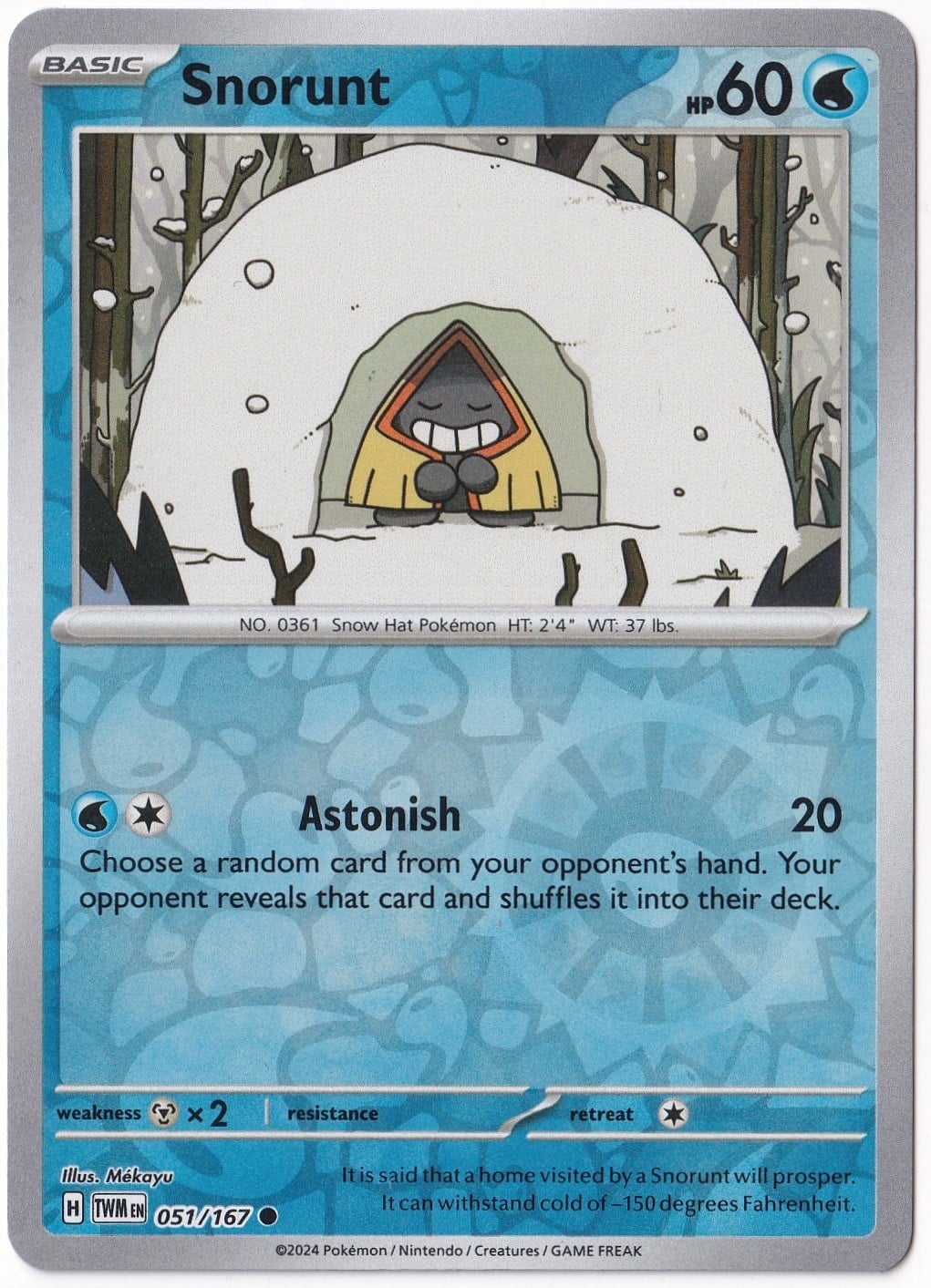 Twilight MasqueradeSnorunt [Reverse Holo] 051/167 - Twilight Masquerade - Pokemon Kartı (Mint)