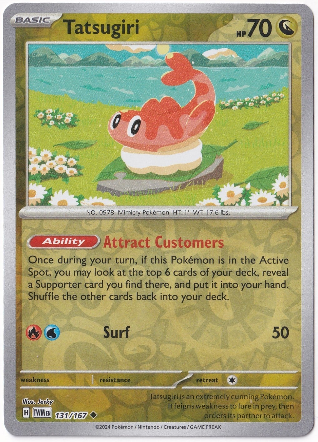 Twilight MasqueradeTatsugiri [Reverse Holo] 131/167 - Twilight Masquerade - Pokemon Kartı (Mint)