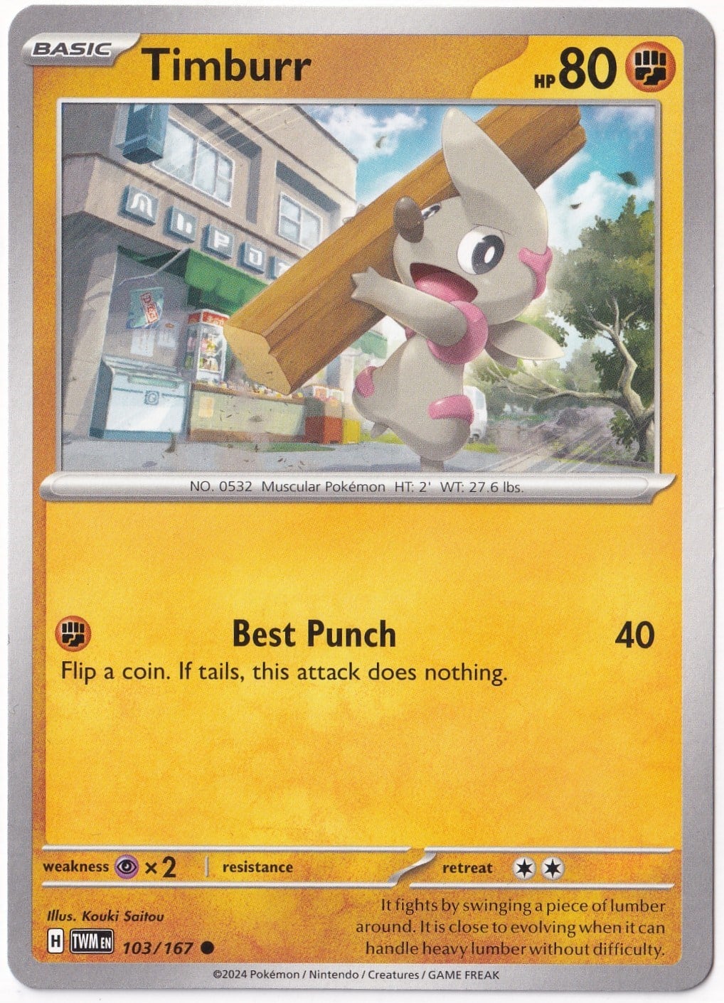 Twilight MasqueradeTimburr 103/167 - Twilight Masquerade - Pokemon Kartı (Mint)