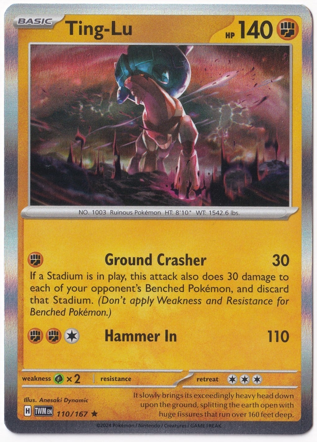 Twilight MasqueradeTing-Lu 110/167 - Twilight Masquerade - Pokemon Kartı (Mint)