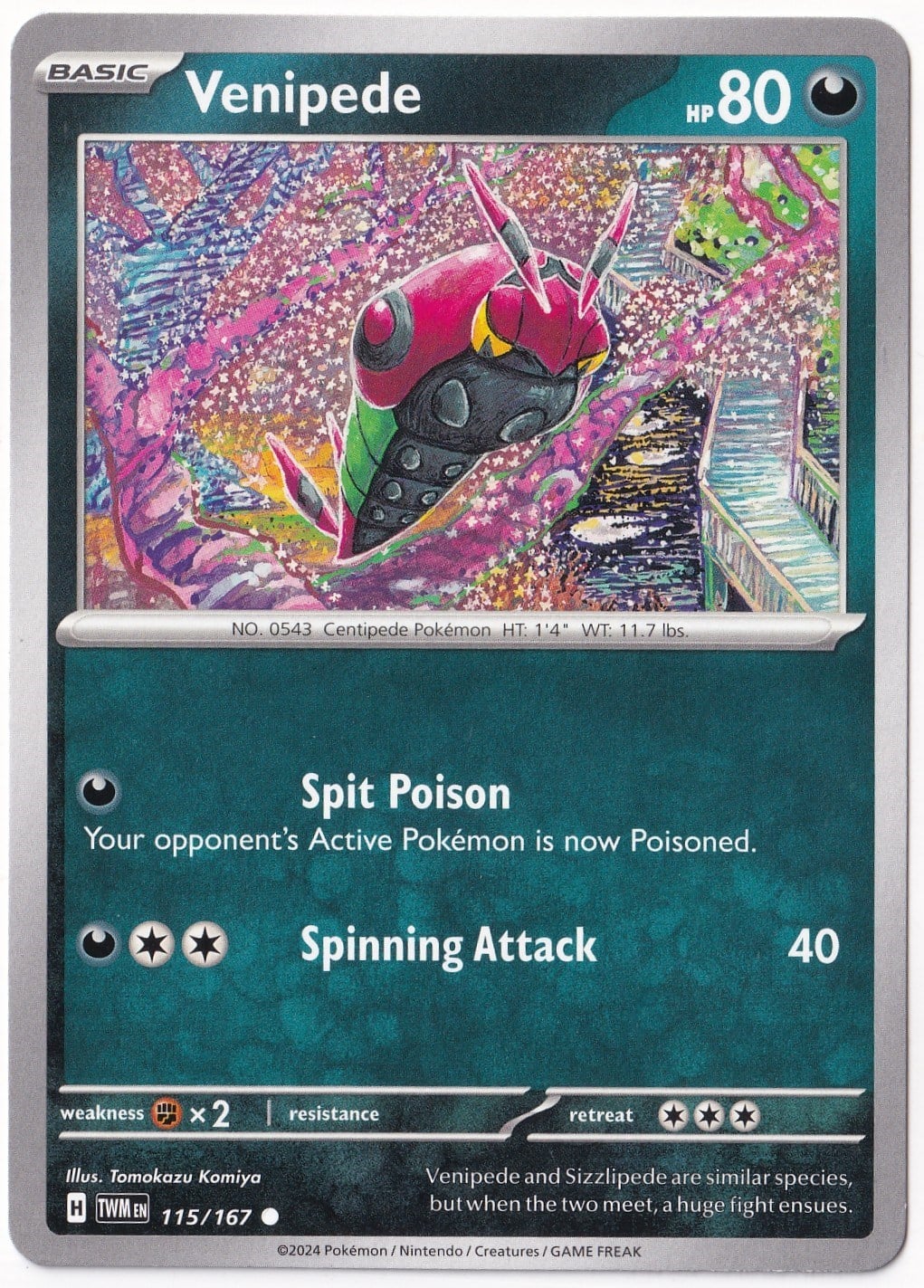 Twilight MasqueradeVenipede 115/167 - Twilight Masquerade - Pokemon Kartı (Mint)