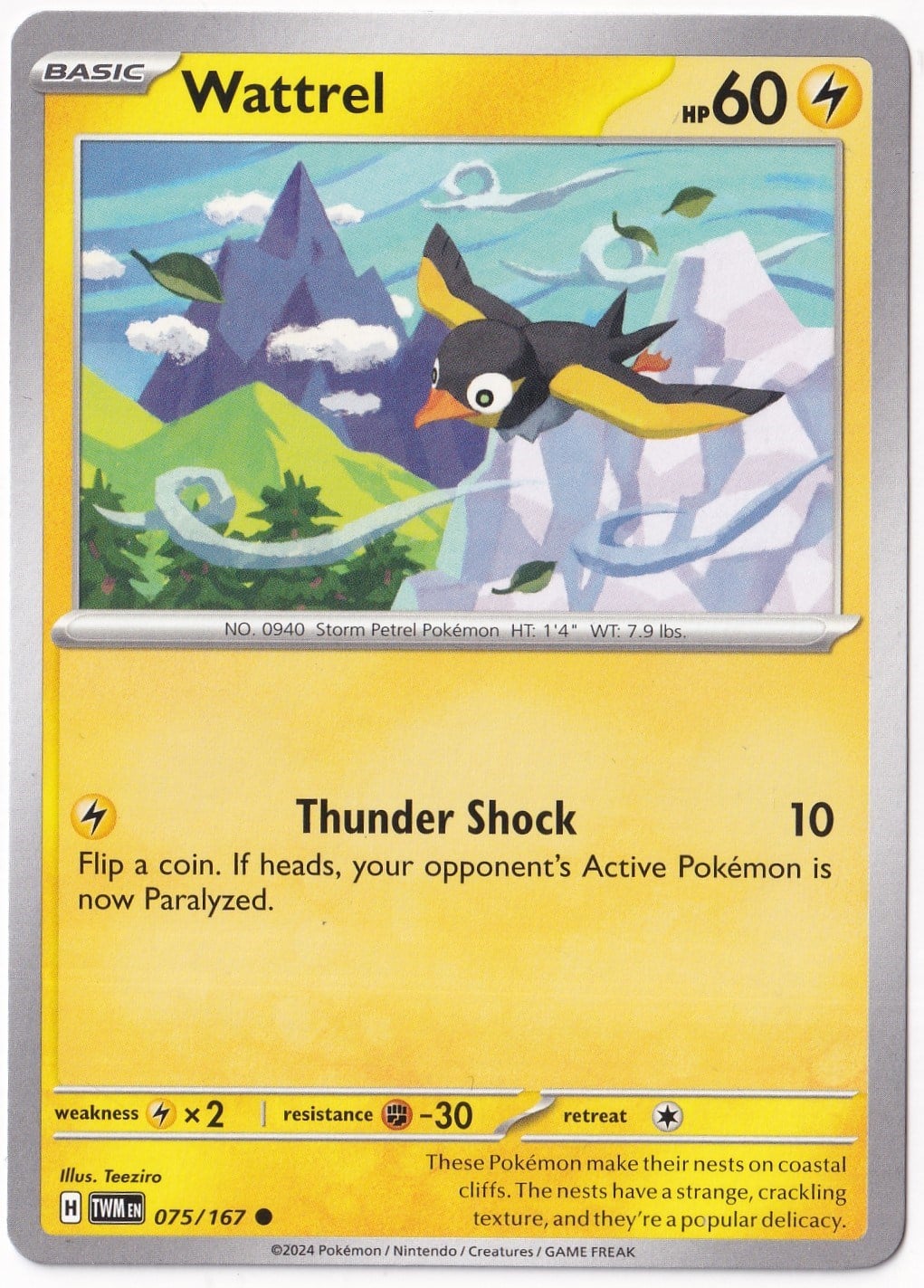 Twilight MasqueradeWattrel 075/167 - Twilight Masquerade - Pokemon Kartı (Mint)