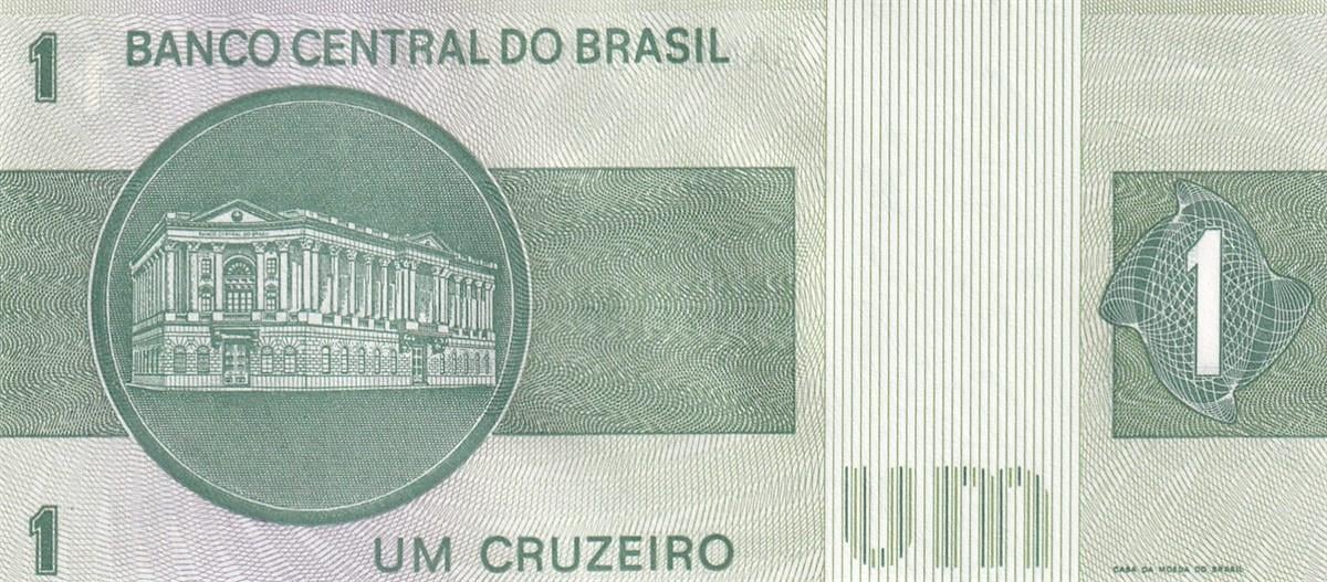 Foreign State BanknotesBrezilya, 1 Cruzeiro (1980) P#191Ac ÇİL Eski Yabancı Kağıt Para