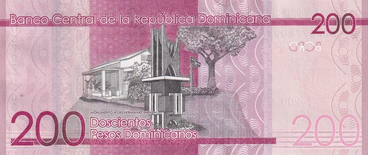 Foreign State BanknotesDominik Cumhuriyeti, 200 Peso (2017) ÇİL Eski Yabancı Kağıt Para