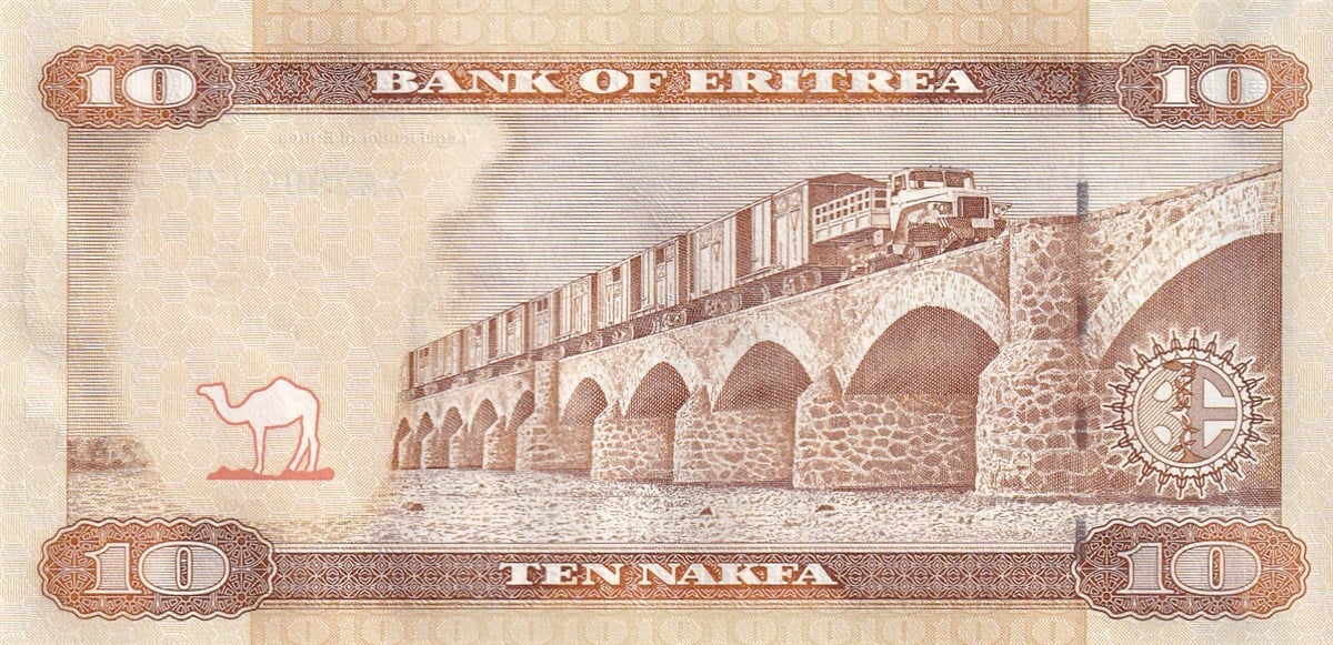 Foreign State BanknotesEritre, 10 Nakfa (2012) P#11 ÇİL Eski Yabancı Kağıt Para