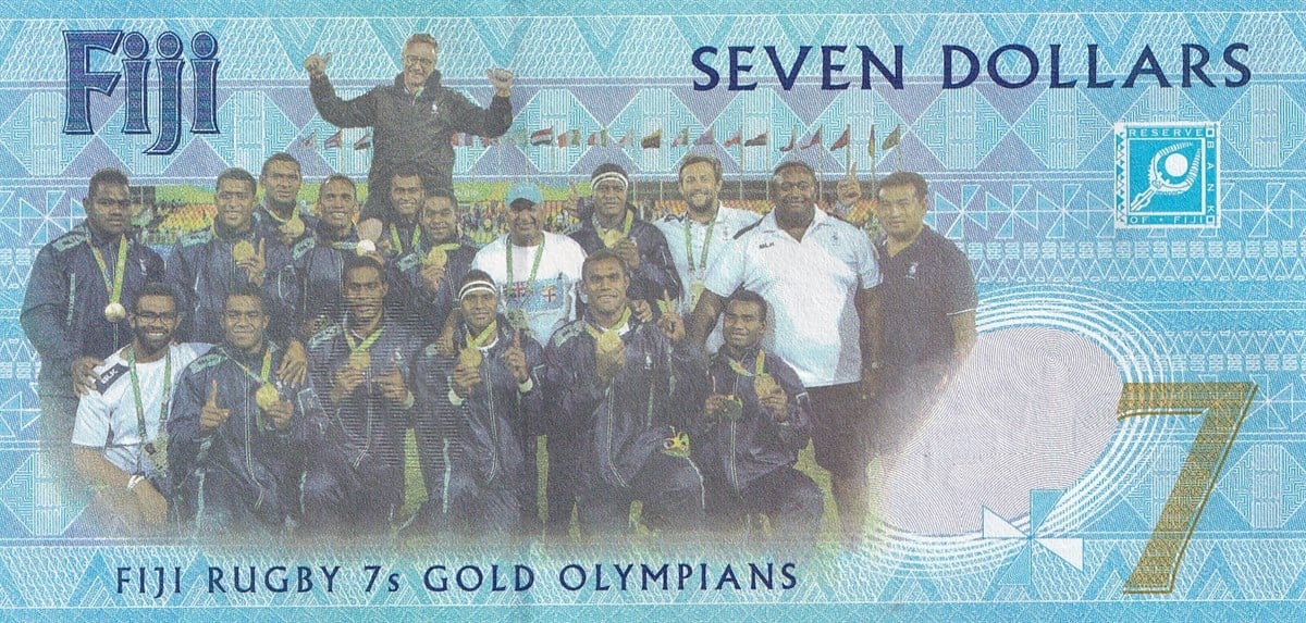 Yabancı Devletlerin Kağıt ParalarıFiji, 7 Dolar (2016) P#120a ÇİL Eski Yabancı Para