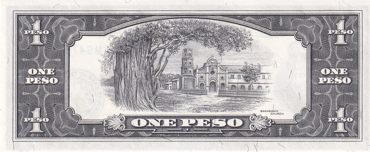 Foreign State BanknotesFilipinler, 1 Peso (1949) P#133 ÇİL Eski Yabancı Kağıt Para