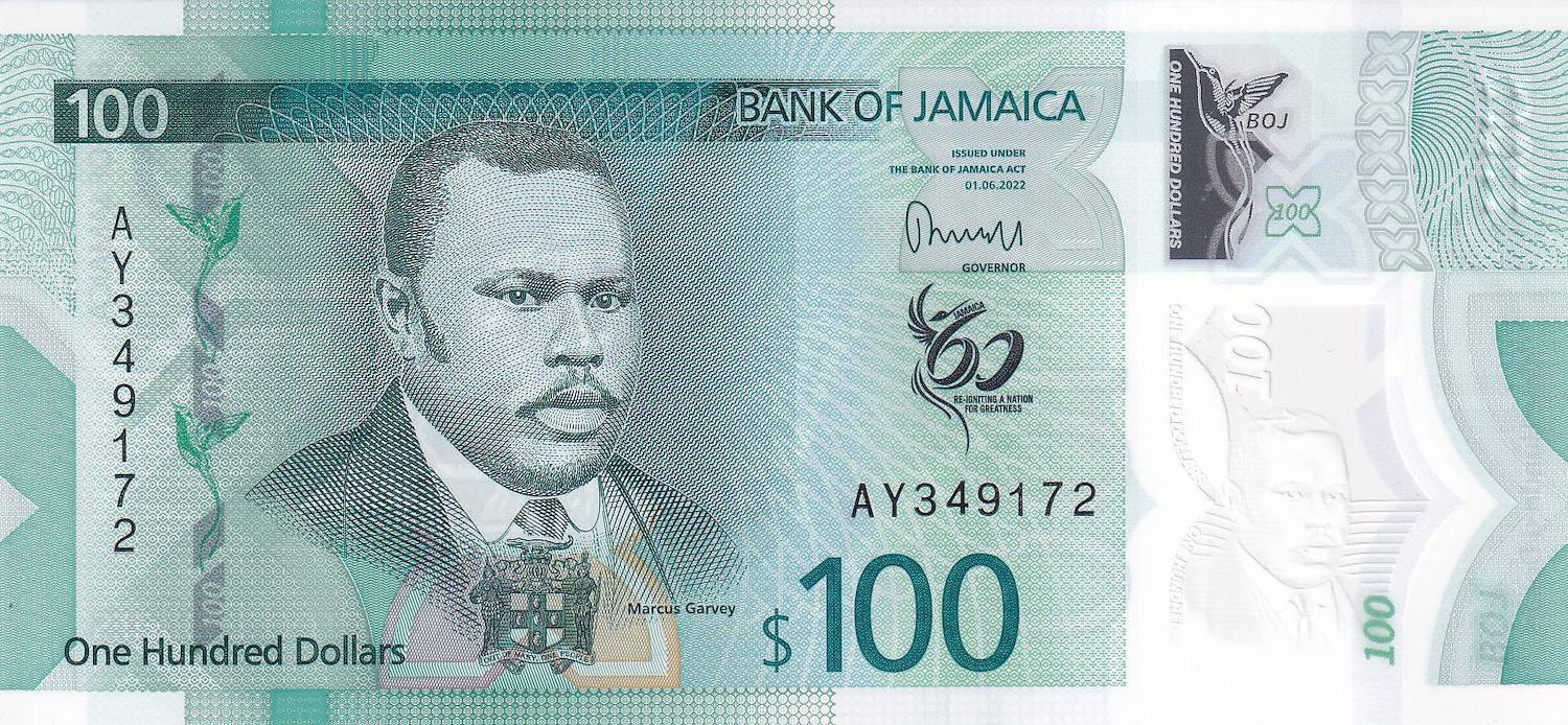 Foreign State BanknotesJamaika, 100 Dolar (2022) ÇİL