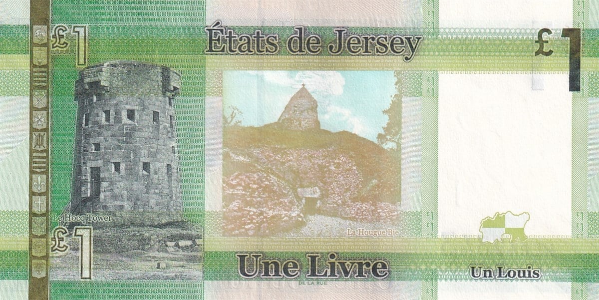 Foreign State BanknotesJersey, 1 Pound (2018) P#32b ÇİL Eski Yabancı Kağıt Para
