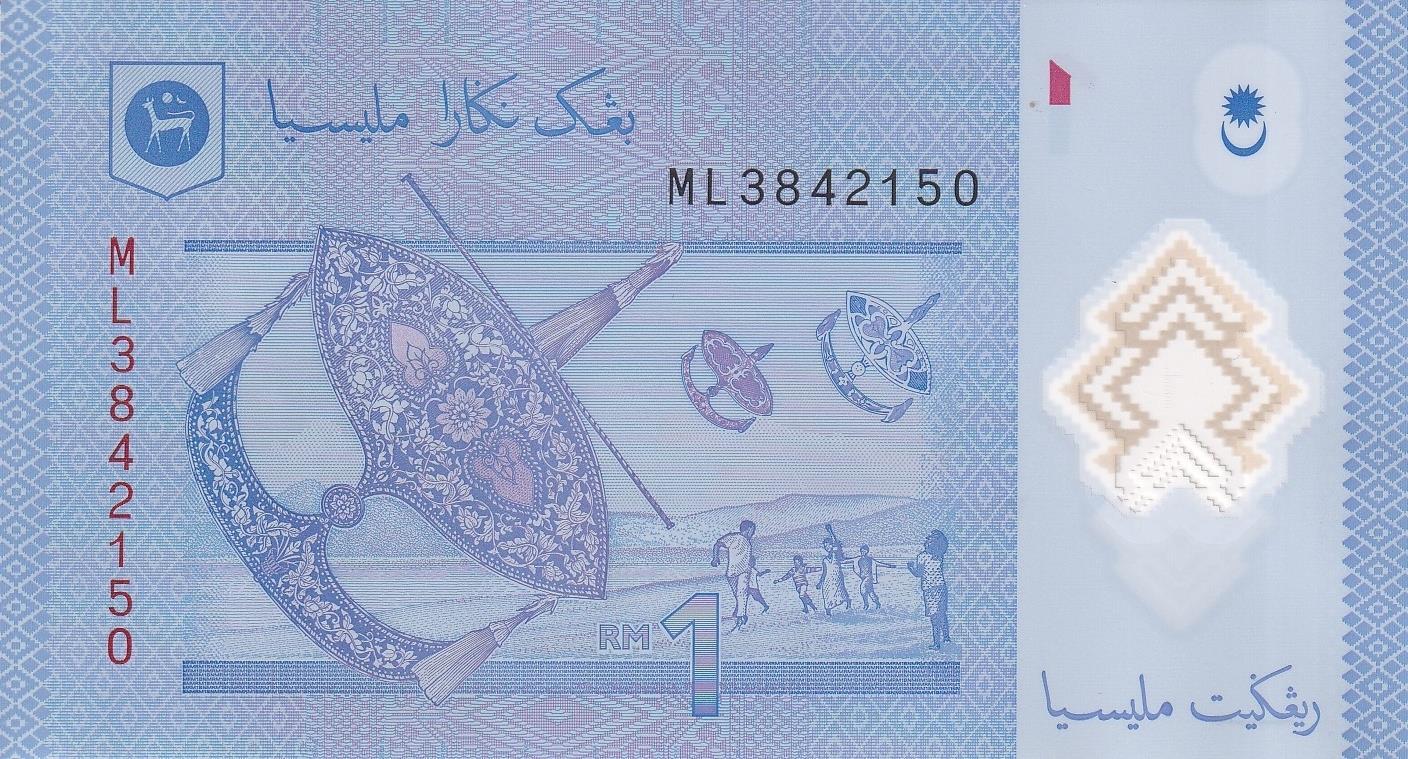 Foreign State BanknotesMalezya, 1 Ringgit (2017-21) Polimer ÇİL