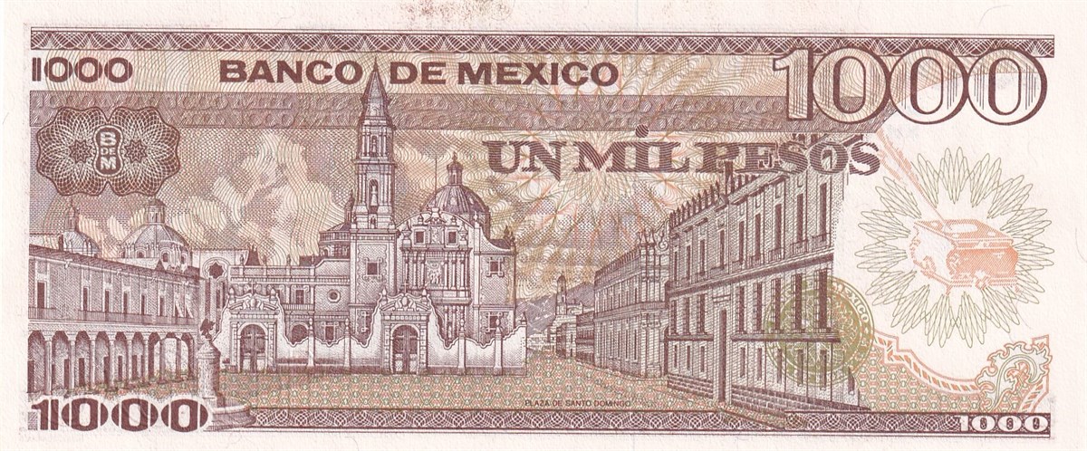 Foreign State BanknotesMeksika, 1.000 Peso, (1985) P#85 ÇİL Eski Yabancı Kağıt Para