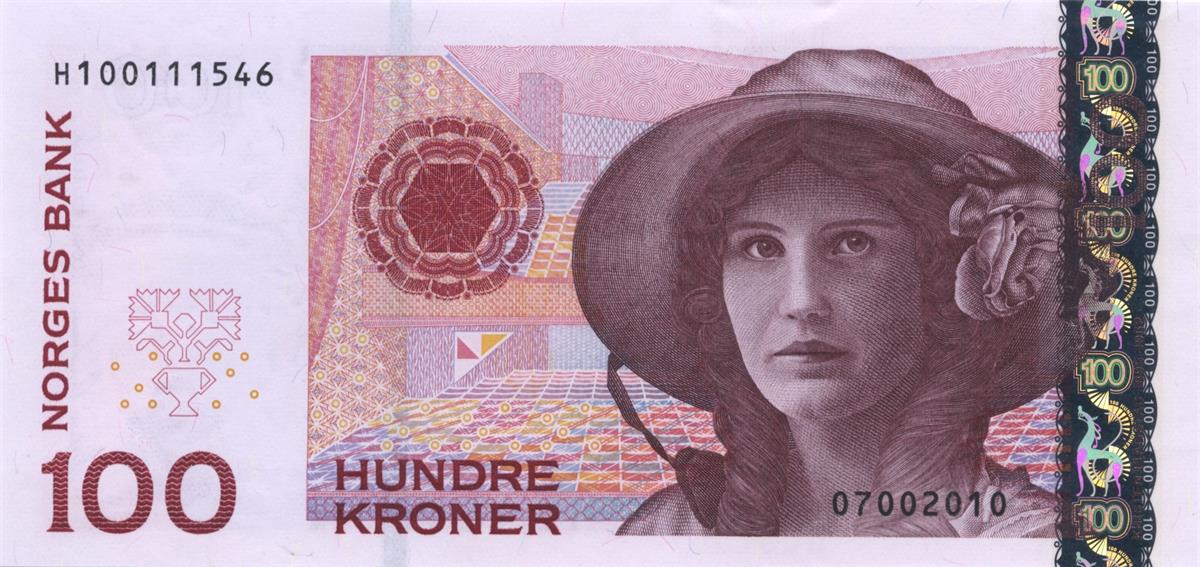 Foreign State BanknotesNorveç, 100 Kron (2014) ÇİL Eski Yabancı Kağıt Para