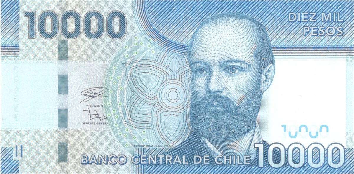 Foreign State BanknotesŞili, 10.000 Peso (2020) P#164 ÇİL Eski Yabancı Kağıt Para