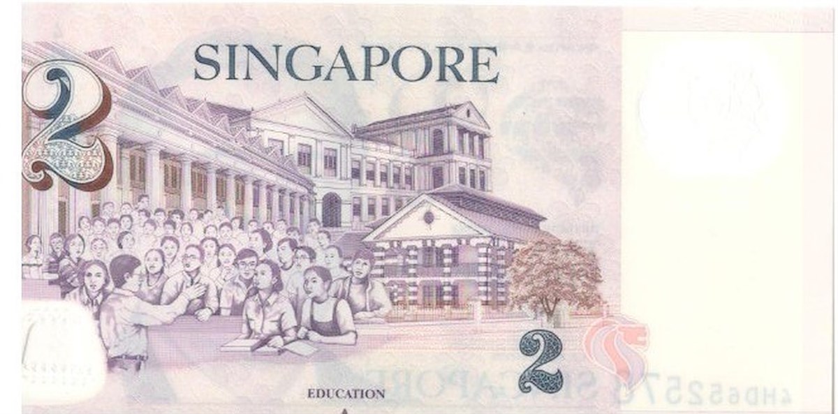 Yabancı Devletlerin Kağıt ParalarıSingapur, 2 Dolar (2005) Eski Yabancı Kağıt Para