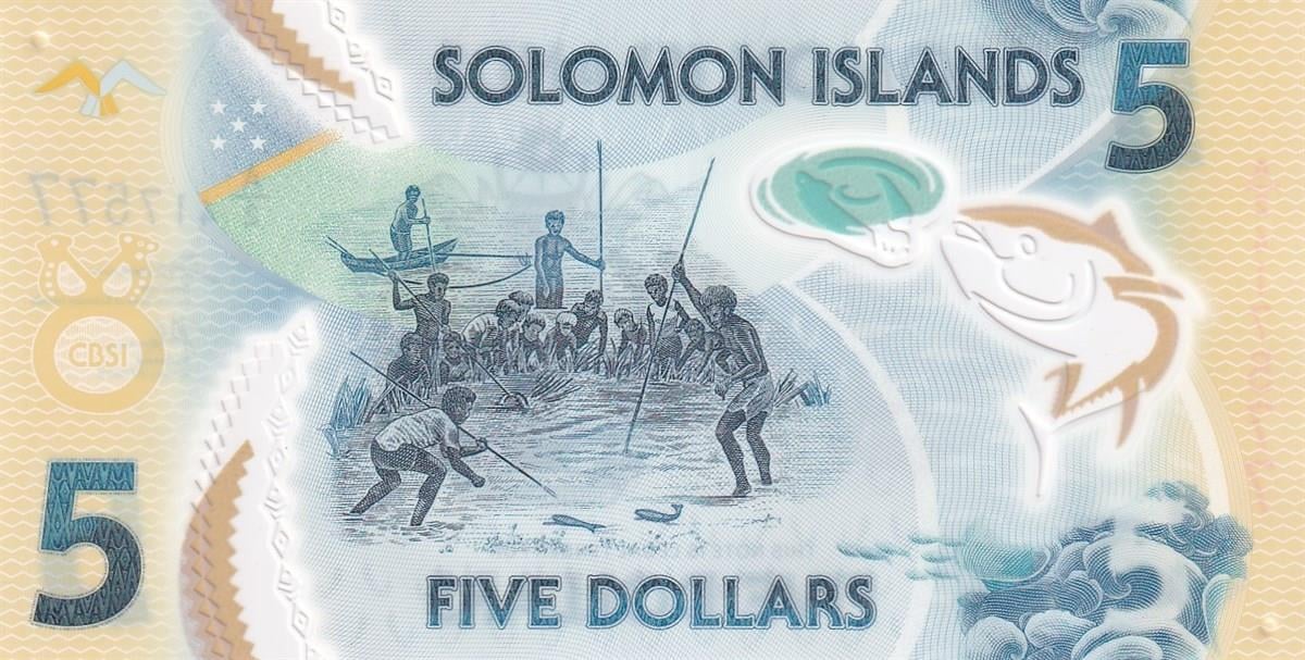 Yabancı Devletlerin Kağıt ParalarıSolomon Adaları, 5 Dolar (2019) P#38 Polimer ÇİL Eski Yabancı Kağıt Para