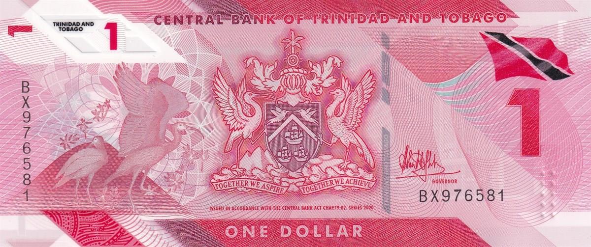 Foreign State BanknotesTrinidad ve Tobago, 1 Dolar (2020) ÇİL Polimer Para