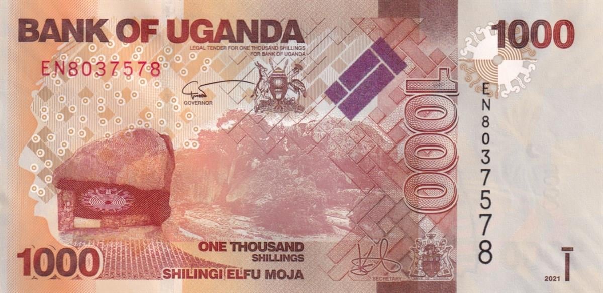 Foreign State BanknotesUganda, 5 Şilin (2021) PNL ÇİL Eski Yabancı Kağıt Para
