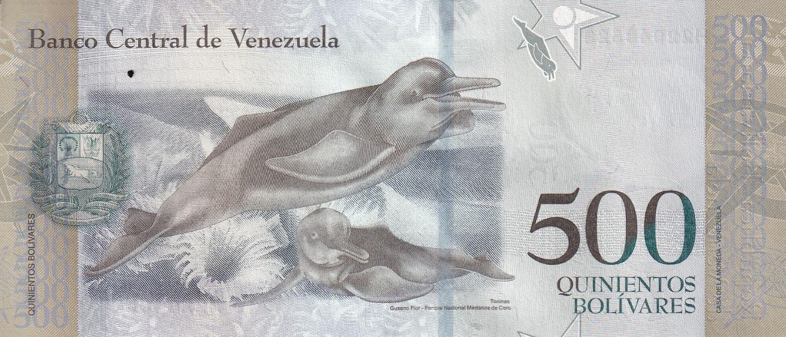 Foreign State BanknotesVenezuela, 500 Bolivar (2017) ÇİL Eski Yabancı Kağıt Para