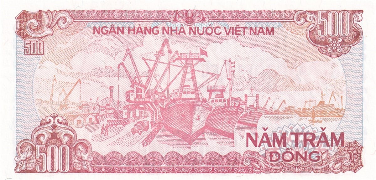 Yabancı Devletlerin Kağıt ParalarıVietnam, 500 Dong (1988) Eski Yabancı Kağıt Para