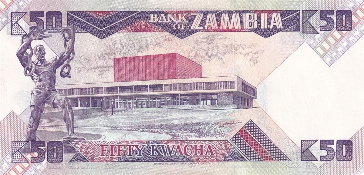Foreign State BanknotesZambiya, 50 Kwacha (1986) Eski Yabancı Kağıt Para