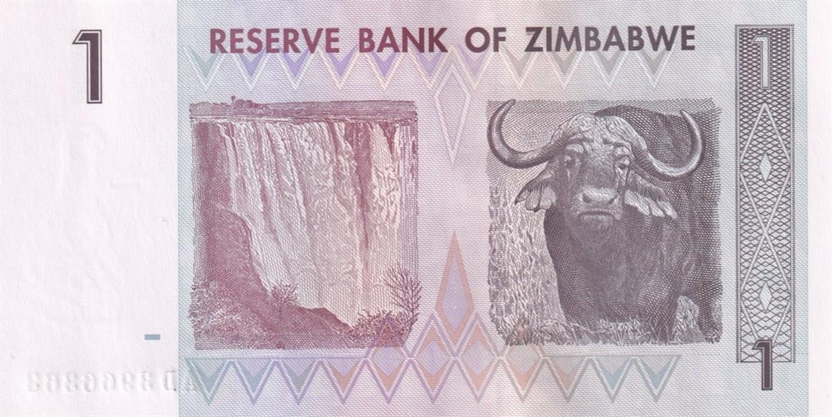 Foreign State BanknotesZimbabve, 1 Dolar (2007) P#65 ÇİL Eski Yabancı Kağıt Para
