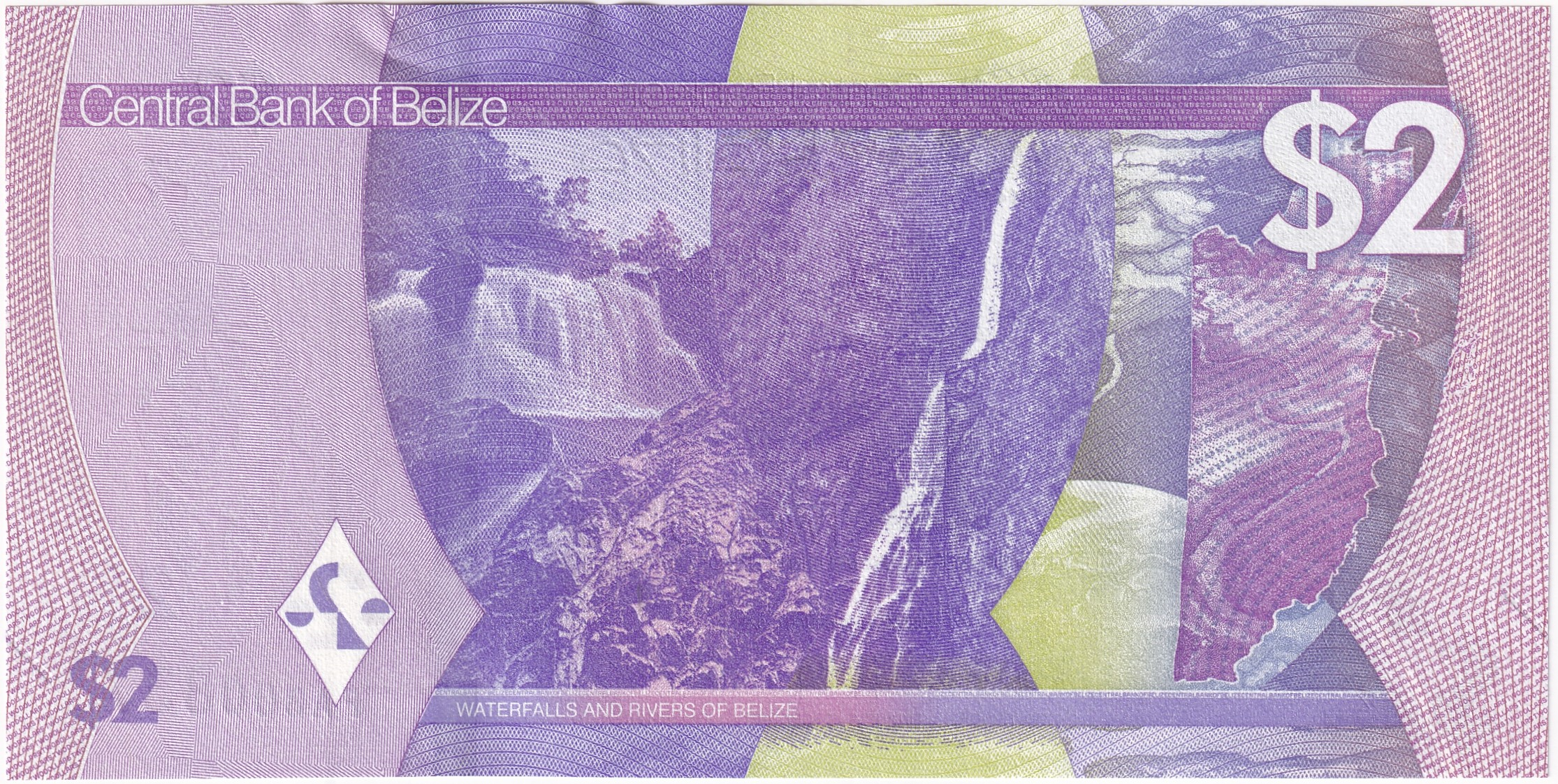 Foreign Paper MoneyBelize, 2 Dolar (2025) ÇİL Yabancı Eski Kağıt Para
