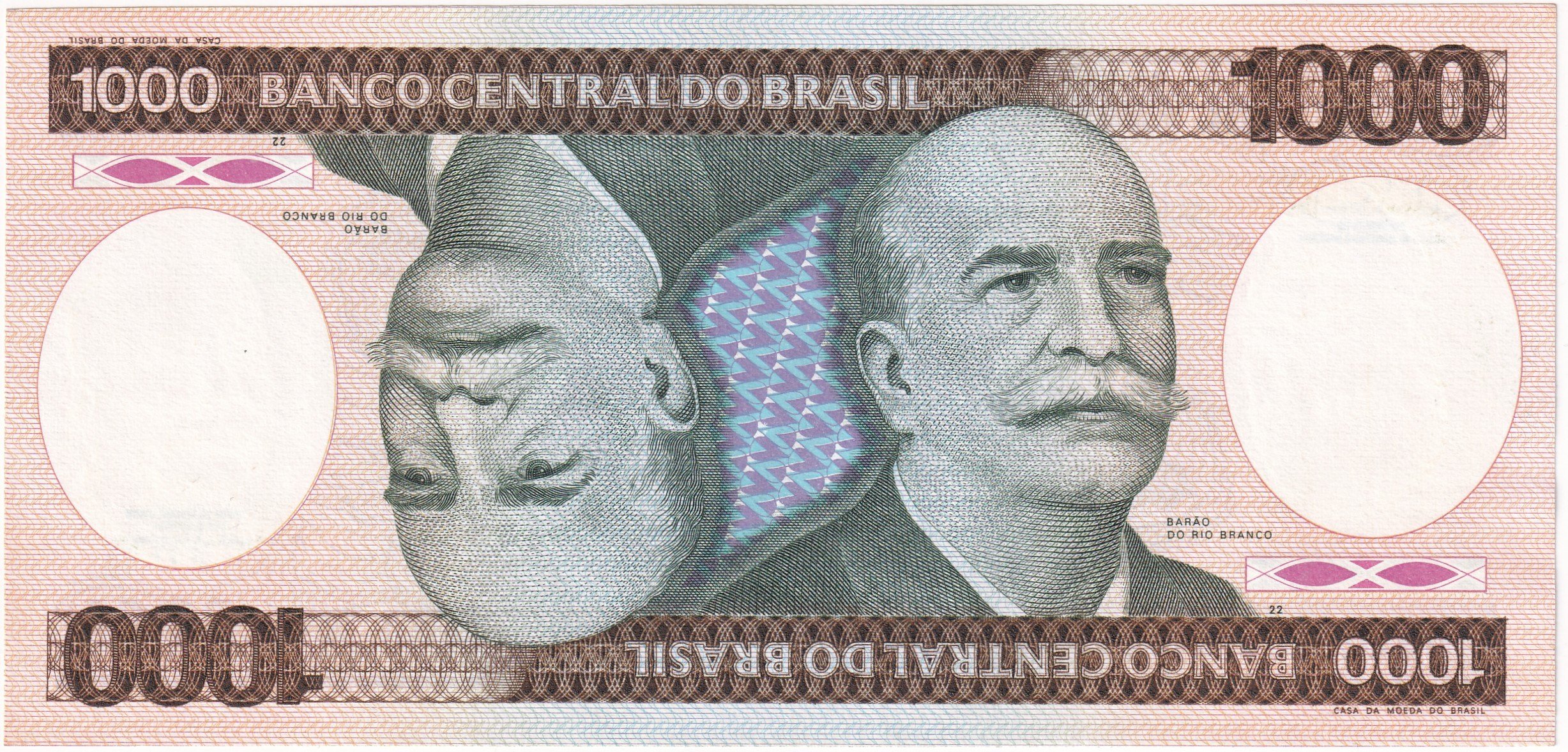 Foreign Paper MoneyBrezilya, 1.000 Kruzeiro (1986) P#201 ÇİL Eski Yabancı Kağıt Para