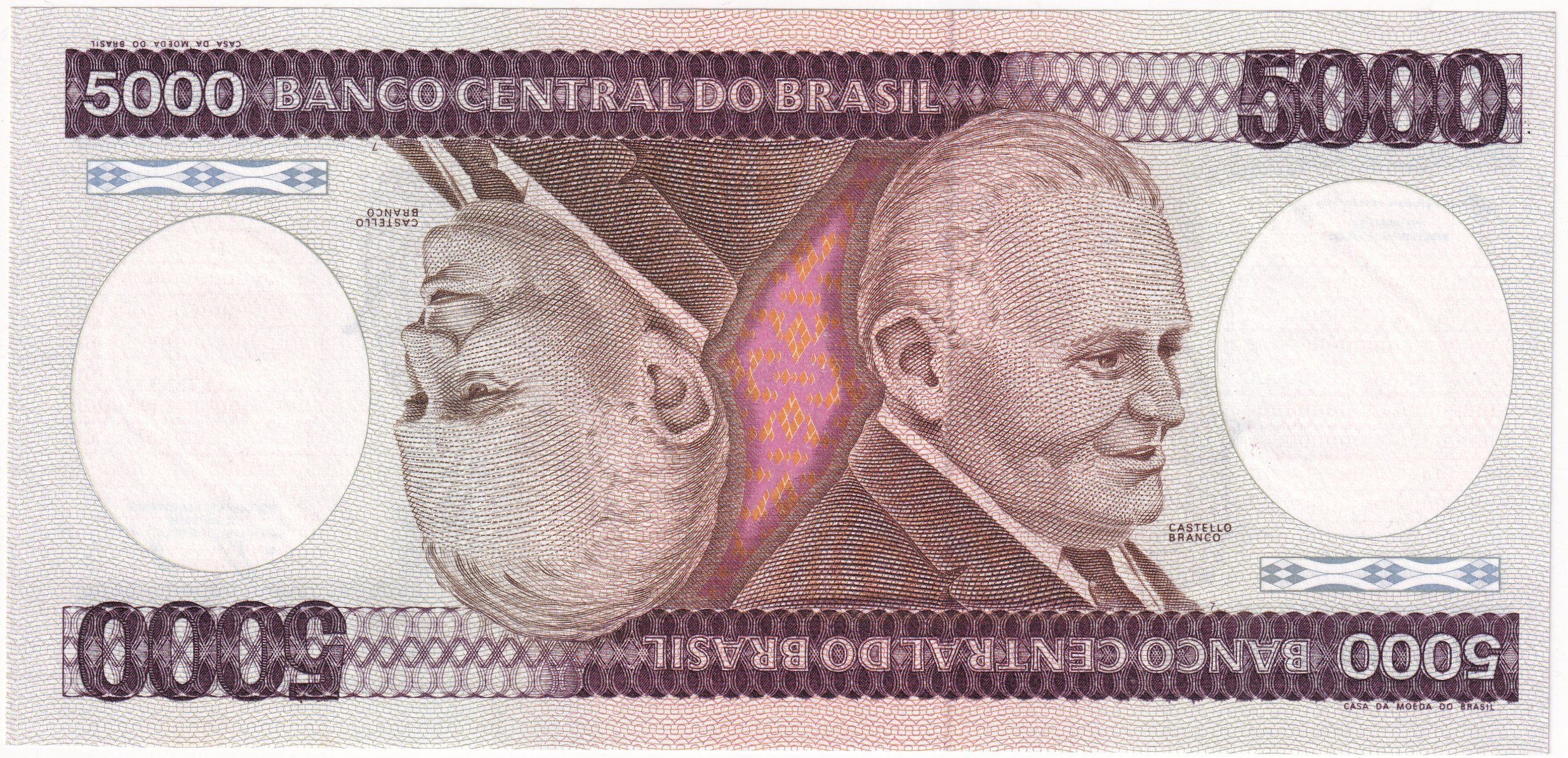 Foreign Paper MoneyBrezilya, 5.000 Kruzeiro (1984) P#202 ÇİL Eski Yabancı Kağıt Para