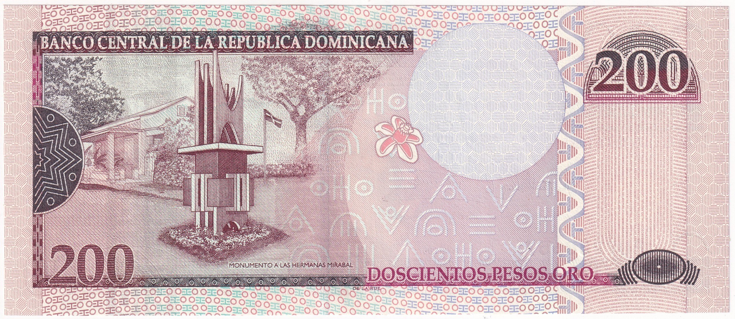 Foreign Paper MoneyDominik Cumhuriyeti, 200 Peso (2007) ÇİL Eski Yabancı Kağıt Para