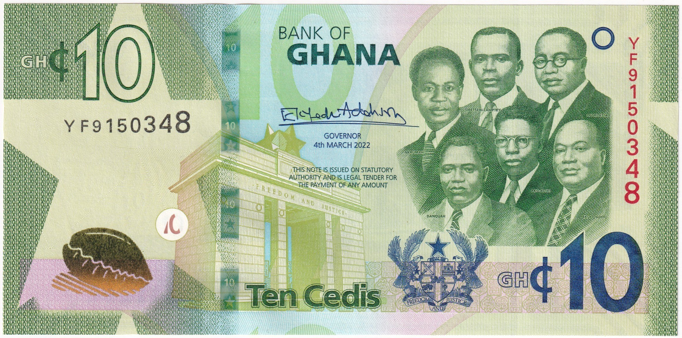 Foreign Paper MoneyGana, 10 Cedi (2022) ÇİL