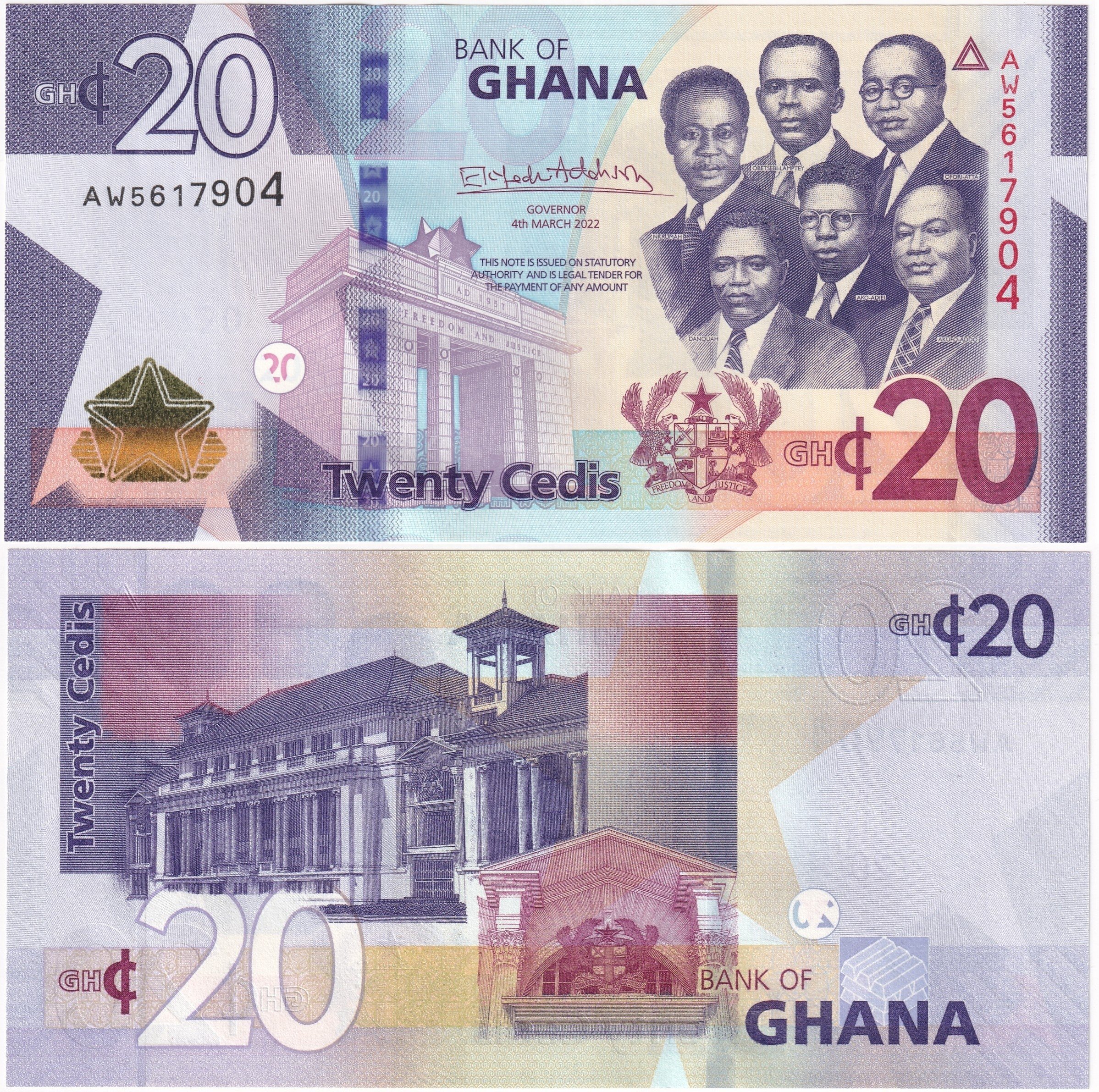 Foreign Paper MoneyGana, 20 Cedi (2022) ÇİL