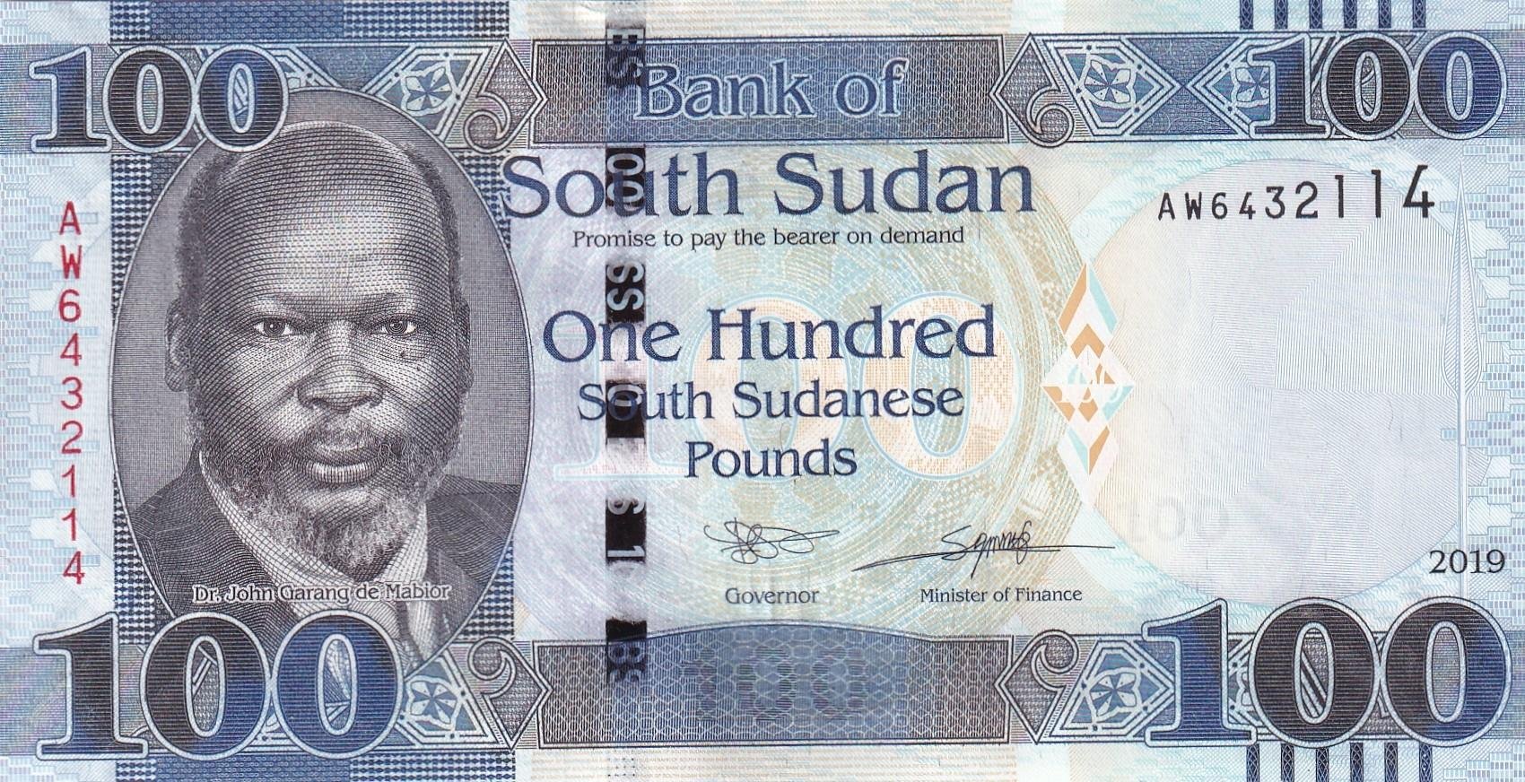 Foreign Paper MoneyGüney Sudan, 100 Pound (2019) ÇİL
