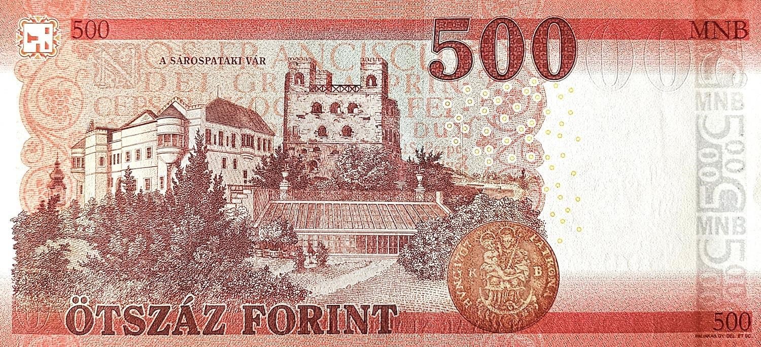 Foreign Paper MoneyMacaristan, 500 Forint (2018) ÇİL Yabancı Kağıt Para