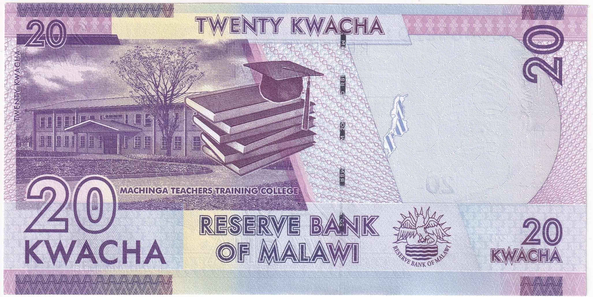 Foreign Paper MoneyMalavi, 20 Kwacha (2020) ÇİL Eski Yabancı Kağıt Para