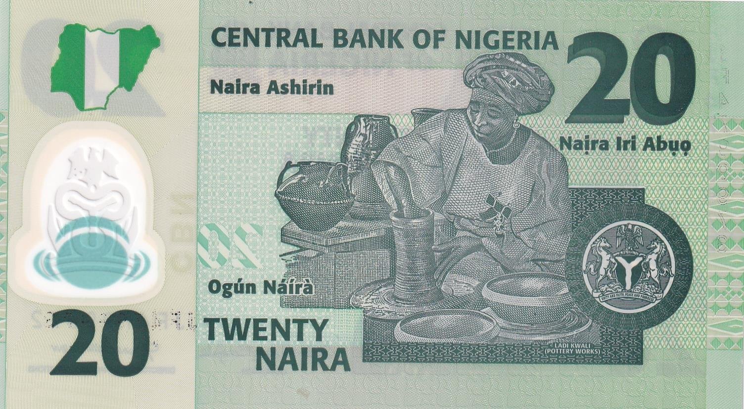 Foreign Paper MoneyNijerya, 20 Naira (2022) Polimer ÇİL