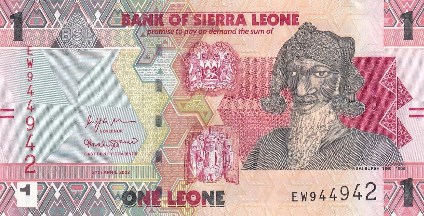 Yabancı Kağıt ParalarSierra Leone, 1 Leone (2022) ÇİL