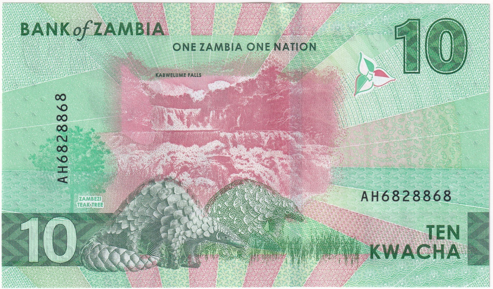 Foreign Paper MoneyZambiya, 10 Kwacha (2024) P#62 ÇİL Eski Yabancı Kağıt Para
