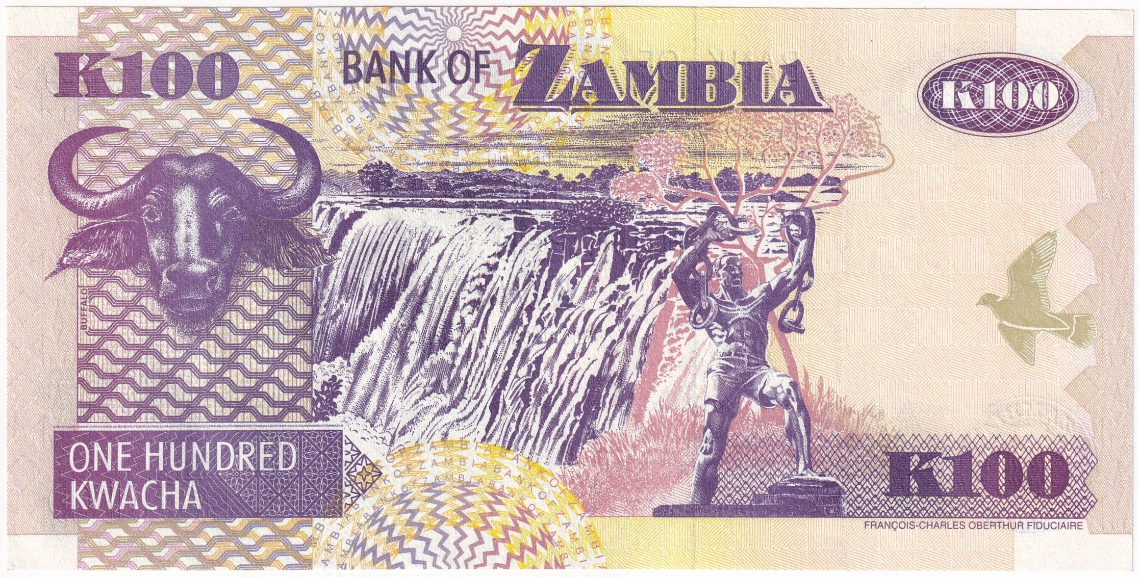 Foreign Paper MoneyZambiya, 100 Kwacha (2006) ÇİL Eski Yabancı Kağıt Para