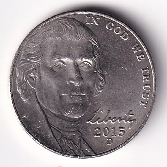 Yabancı Madeni ParalarABD, 5 Cent (Jefferson Nikel) 2006-24, ÇİL
