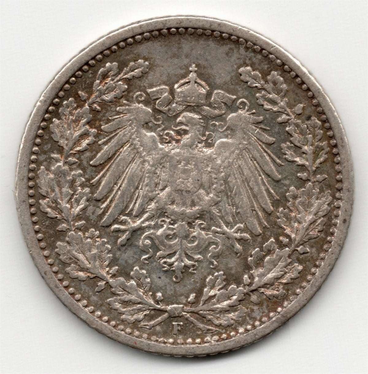 Yabancı Madeni ParalarAlmanya, 1/2 Mark 1906 F, ÇÇT Gümüş Eski Madeni Para