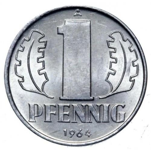 Yabancı Madeni ParalarDoğu Almanya (GDR), 1 Pfennig 1969-75 ÇİL